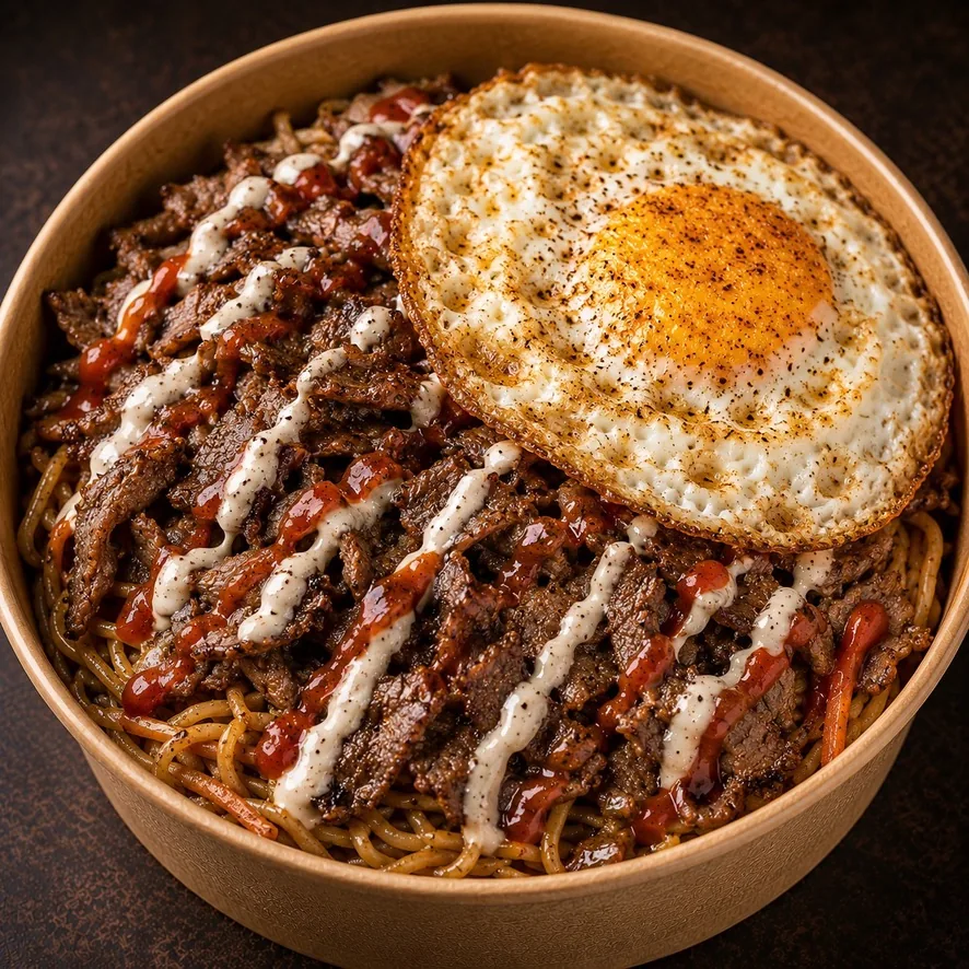 Mie Sultan dengan daging dan telur