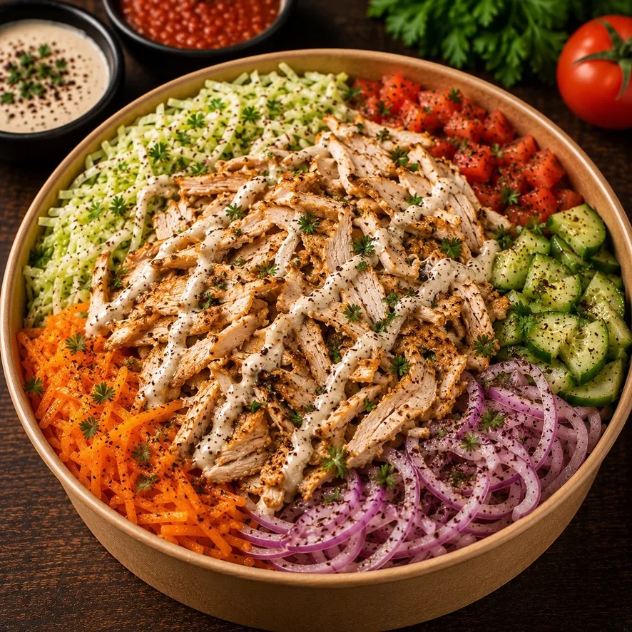 Chicken shawarma salad RotiWrap